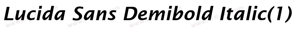 Lucida Sans Demibold Italic(1)字体转换